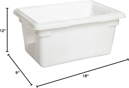 Rubbermaid Commercial Products Polycarbonate Food Storage Box/Tote, 2 Gallon, Clear, for Restaurant/Kitchen/Cafeteria