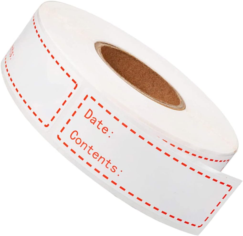 Angoily Kitchen Food Storage Labels Dates 500pcs Record Date Stickers for Easy Identification Removable Labels for Pantry Organization and Freezer Use