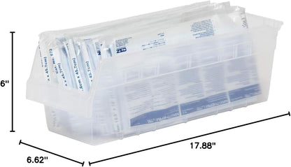 Akro-Mils 30098 ShelfMax Plastic Nesting Shelf Bin Box, 18-Inch Length x 6.75-Inch Width x 6-Inch Height, Clear (10-Pack)