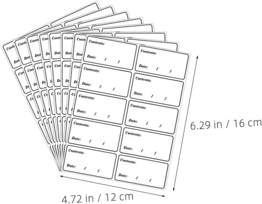 Waterproof Food Labels Stickers for Refrigerator and Freezer, Self-Adhesive Removable Food Storage Date Tags, Black and Red 400pcs for Kitchen Organization