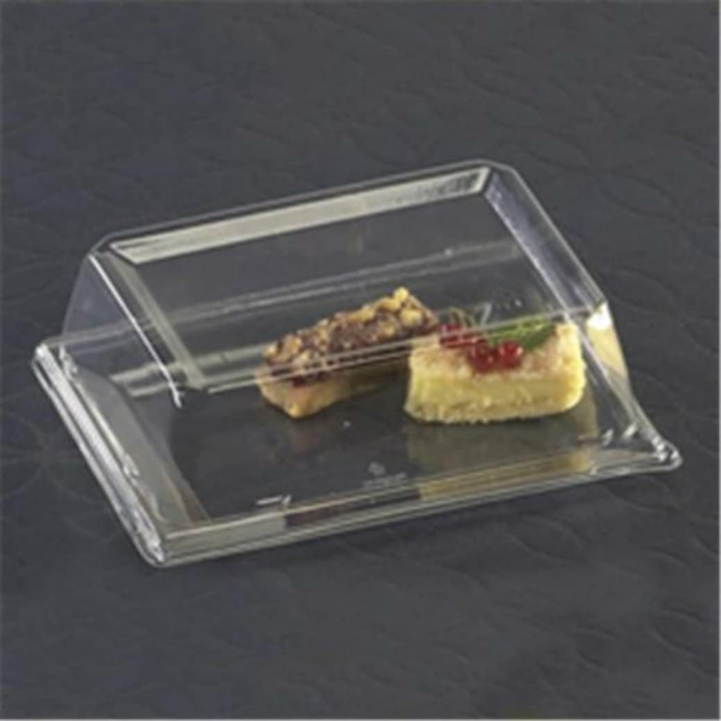 Zappy 10 13" x 8.5" Rectangle Serving Trays with Lids - Plastic Containers with Lids - White Rectangular Trays