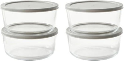 6-Piece Glass Food Storage Containers Set (3 Containers + 3 BPA-Free Lids) | 2-Cup, Leakproof | Microwave, Freezer, Oven & Dishwasher Safe | Ideal for Meal Prep & Pantry Organization, Pistachio