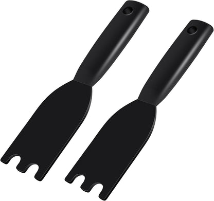 Heat-Resistant Nylon Grill Scraper - Designed for George Foreman Indoor Grills with Grooves, Easy Cleaning Tool with Comfortable Grip (2PCS)