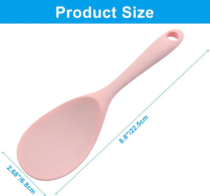 Silicone Rice Spoon Rice Paddle, White, 2 Pcs