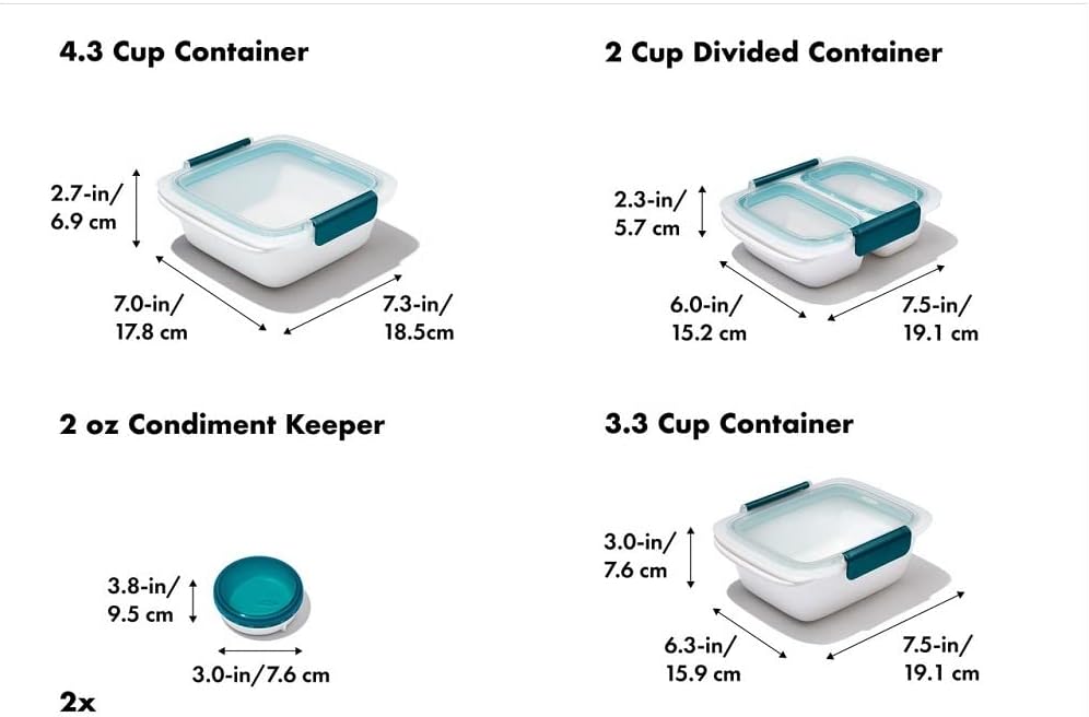 OXO Good Grips Prep and Go Container Set - 10pc - Ocean Blue