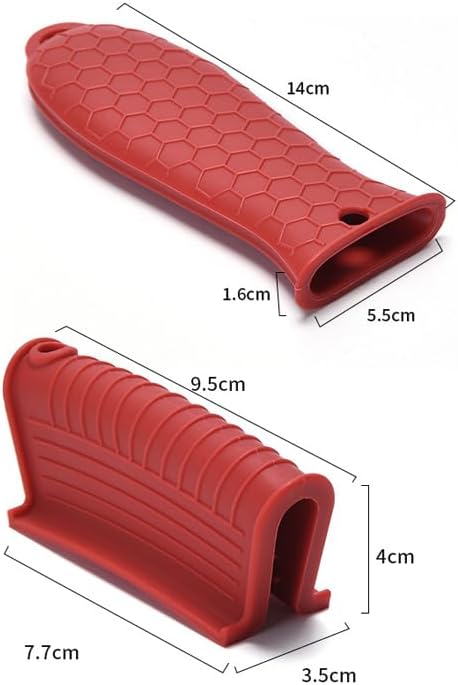 4 Pack Silicone Cast Iron Skillet Handle Covers, Black