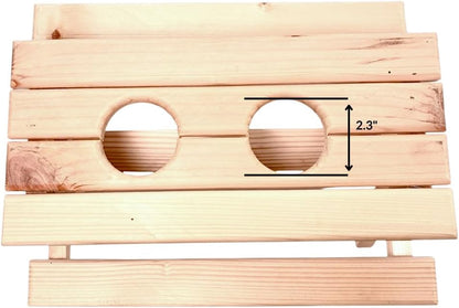 Wooden Picnic Table Condiment Caddy, Hand-Crafted Wood, 12 x 10 x 5 in, for BBQ and Outdoor Use