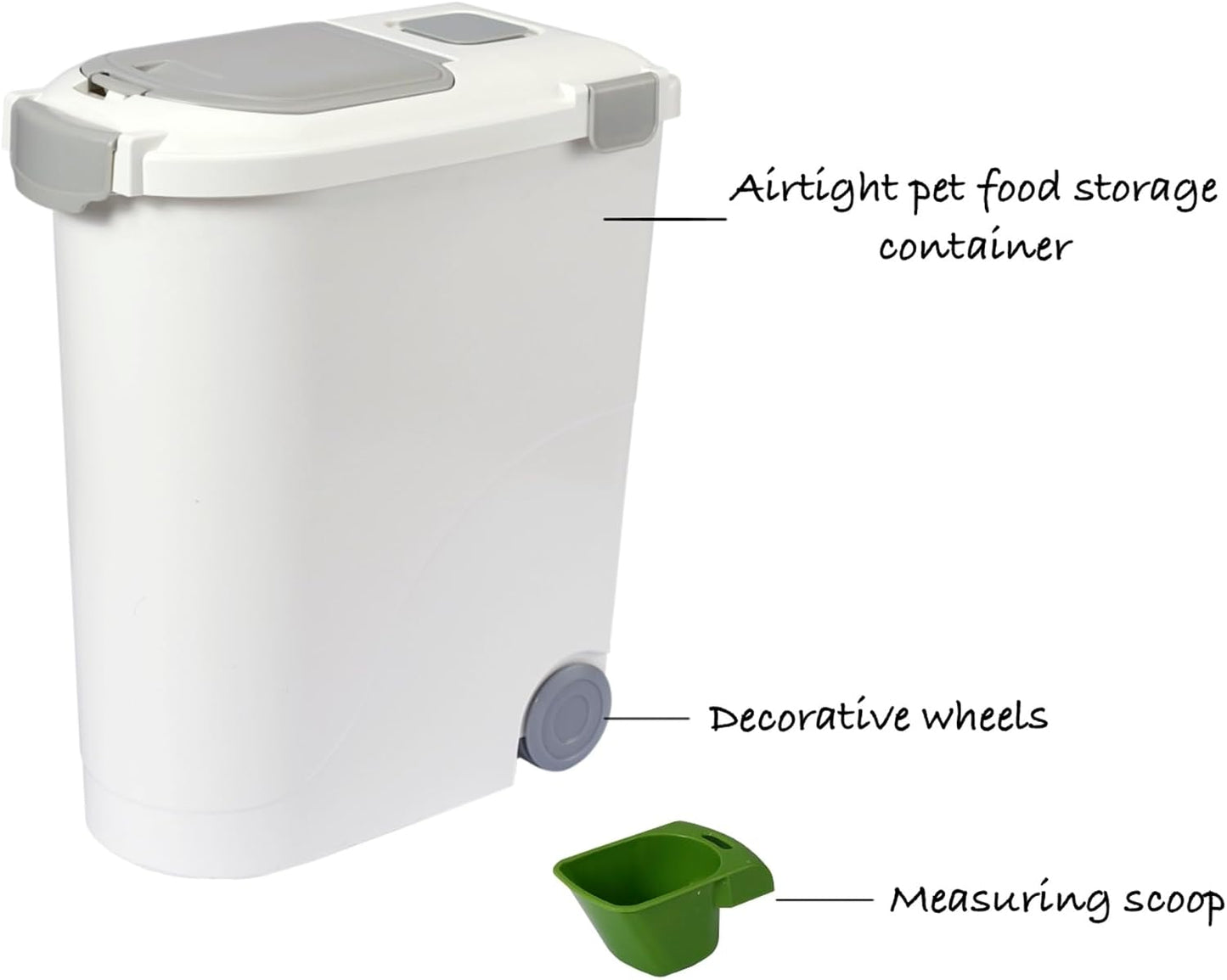 Ashfield & Harkness Airtight Pet Food Storage Container, up to 30 Lbs/ 36 Qt for Dog Cat Bird and Other Pet Food Storage, Easy Acces Including Scoup, Easy Access, Lightweight Keeps Pet Food Fresh