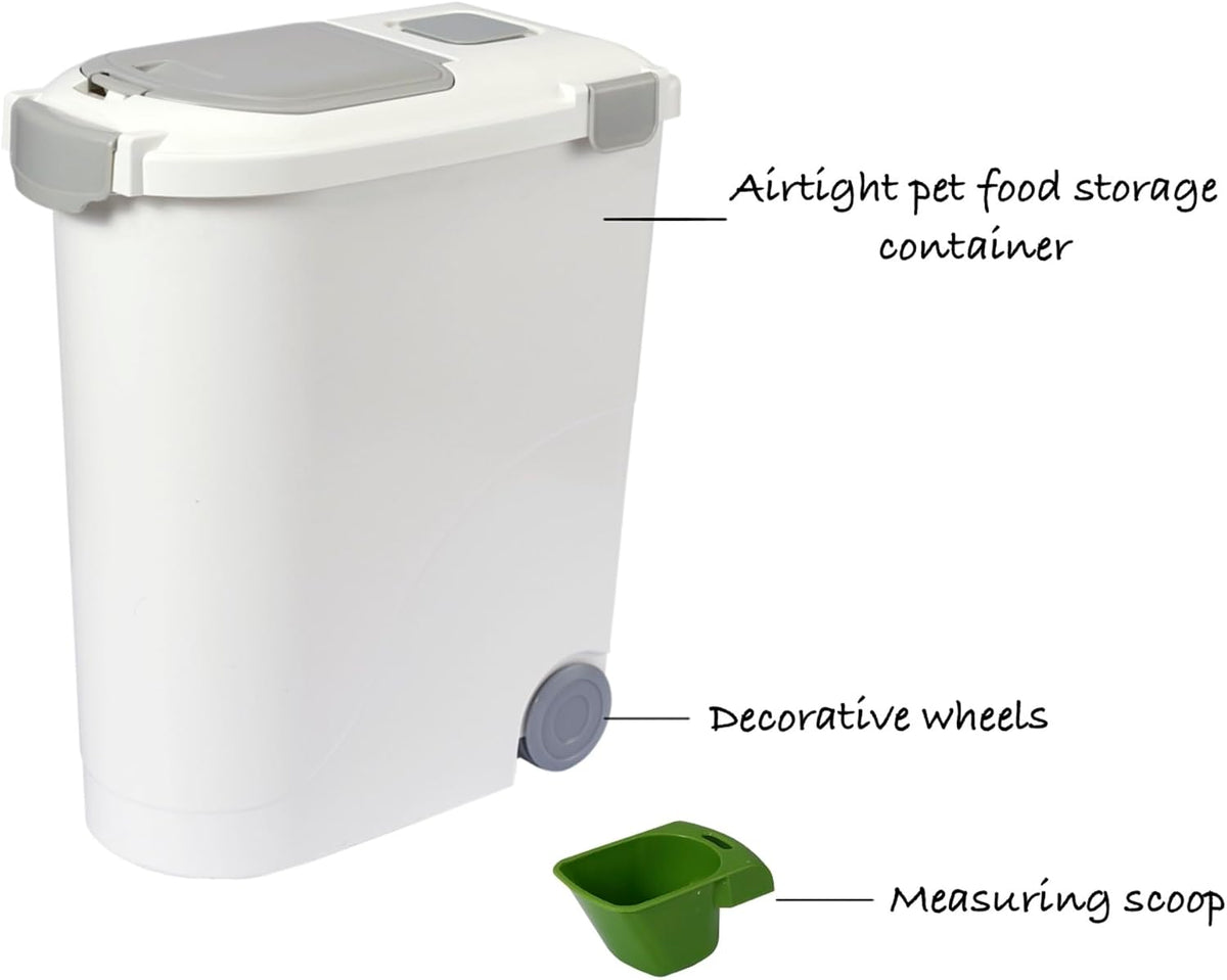 Ashfield & Harkness Airtight Pet Food Storage Container, up to 30 Lbs/ 36 Qt for Dog Cat Bird and Other Pet Food Storage, Easy Acces Including Scoup, Easy Access, Lightweight Keeps Pet Food Fresh