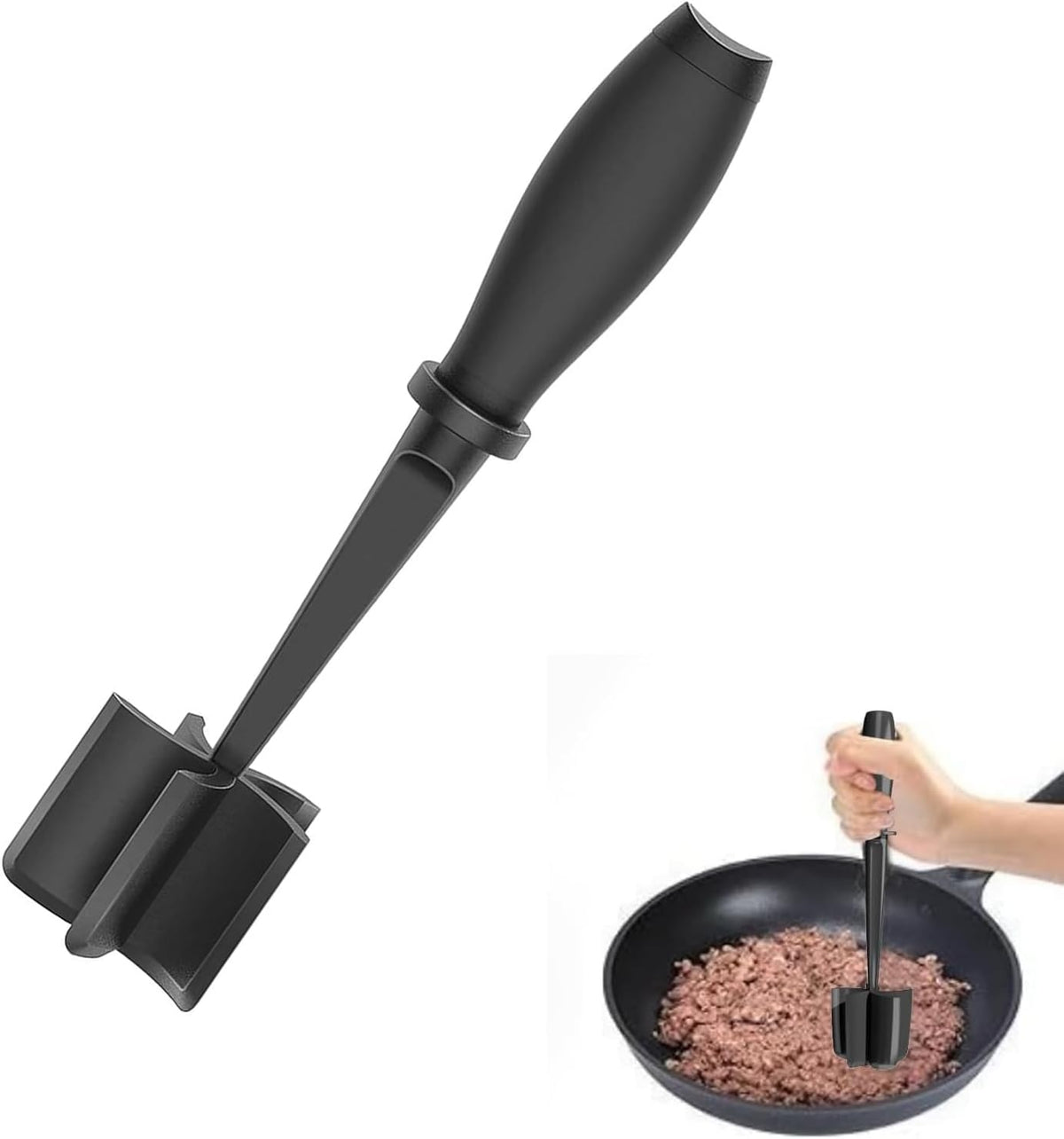 Meat Masher and Chopper Tool, Ground Beef Chopper, Potato Masher, Batter