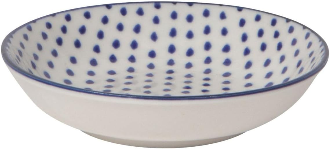 Now Designs Dewdrop Pinch Bowls Set of 6, 100% Stoneware, 2 oz Capacity, Dishwasher & Microwave Safe