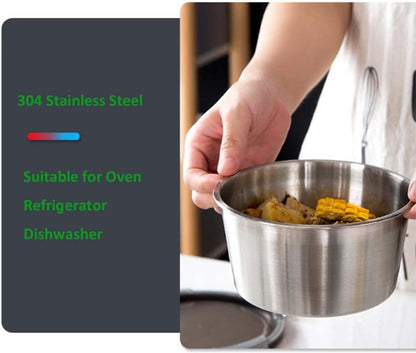 Stainless Steel Food Containers with Lids, Set of 5 Meal Prep Container Reusable Metal Food Storage Bento Lunch Box for Kitchen Picnic, BPA Free,67oz,118oz)