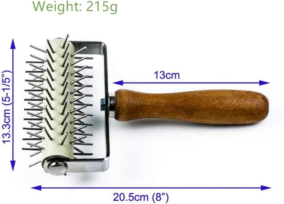 Stainless Steel Pizza Dough Roller Docker Needle Roller