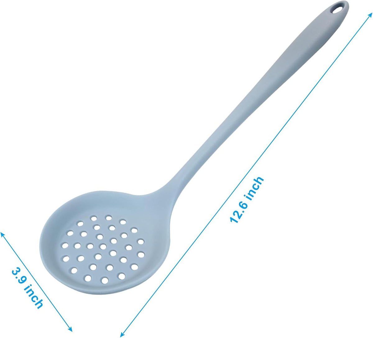 Hordion Silicone Slotted Spoon, Yellow Strainer Spoon Non Stick Skimmer
