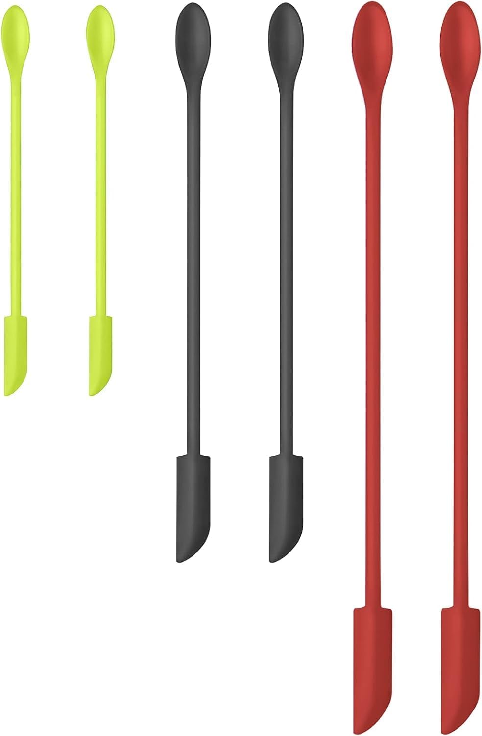 Silicone Spatula Set 3Pcs, Mini Jar Scraper for Makeup & Food