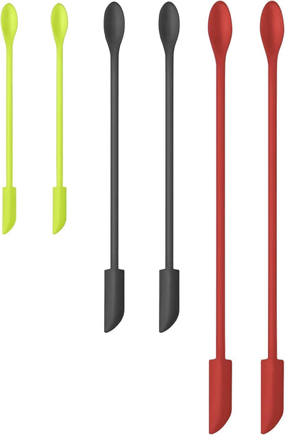 Silicone Spatula Set 3Pcs, Mini Jar Scraper for Makeup & Food