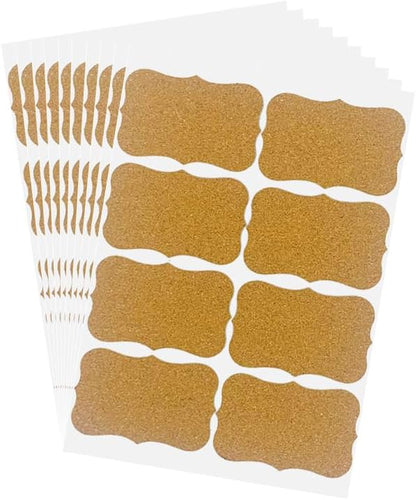 10 Sheets 80 Pcs Label Stickers Removable Labels, Reusable Waterproof for Storage Bin Containers