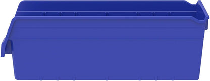 Akro-Mils 30098 ShelfMax Plastic Nesting Shelf Bin Box, 18-Inch Length x 6.75-Inch Width x 6-Inch Height, Clear (10-Pack)