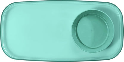 madesmart dipware Small Serving Plate, Stackable & Removable Dip Bowl for Salsa, Queso, Salad, Olives, Dishwasher & Microwave Safe, Multipurpose Plate & Bowl, Blue