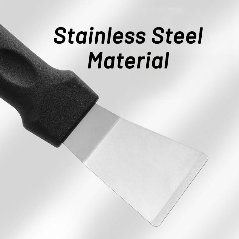 4 Pack Grill Scraper - Small Metal Grill Scraper Tool for Outdoor BBQ Stiff Grill Pan Cleaning Scraper Spatula - No need to change Flexible Blades