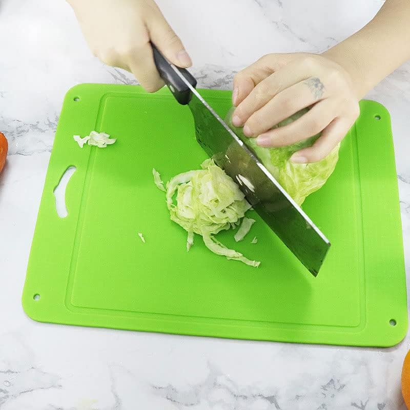 Kingneed Silicone Chopping Mat Flexible Thick Cutting Board Food Grade Material Odorless Two Sided Non-Slipping 0.15 inch Thickness, 12.6 x 9.6 inch for Kitchen (Blue)