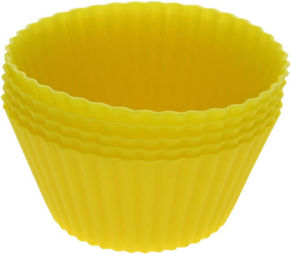 Utoolmart Silicone Cupcake Baking Cups,Reusable Silicone Baking Cups, Non-stick Cupcake Muffin Liners Cake Molds Set, Use As Lunch Box Dividers, 5 Pcs