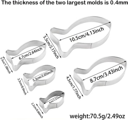 MrCookie 4" Large Christmas Cookie Cutters Set,Thickened Stainless Steel