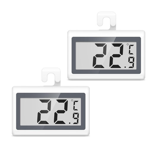 Digital Refrigerator Thermometer, AMIR Upgraded Freezer Thermometer, LCD Display & Magnetic Back for Refrigerator, 2 Pack Fridge Thermometer for Home, Kitchen