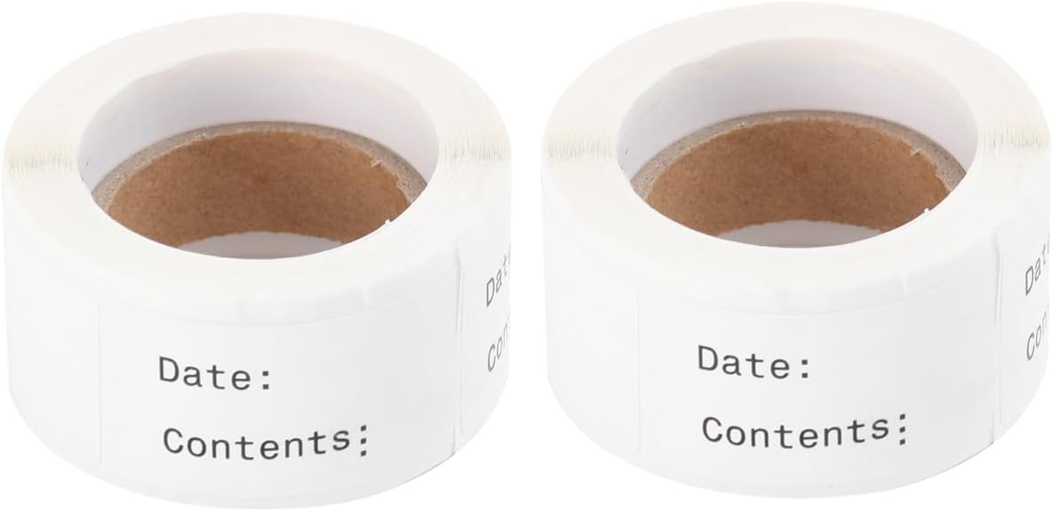 SHOWERORO 2rolls Kitchen Food Date Stickers DIY Classified Paste Labels for Easy Identification Eco-Friendly Adhesive for Organizing Pantry and Fridge