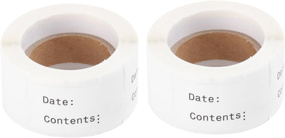 SHOWERORO 2rolls Kitchen Food Date Stickers DIY Classified Paste Labels for Easy Identification Eco-Friendly Adhesive for Organizing Pantry and Fridge