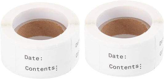 SHOWERORO 2rolls Kitchen Food Date Stickers DIY Classified Paste Labels for Easy Identification Eco-Friendly Adhesive for Organizing Pantry and Fridge