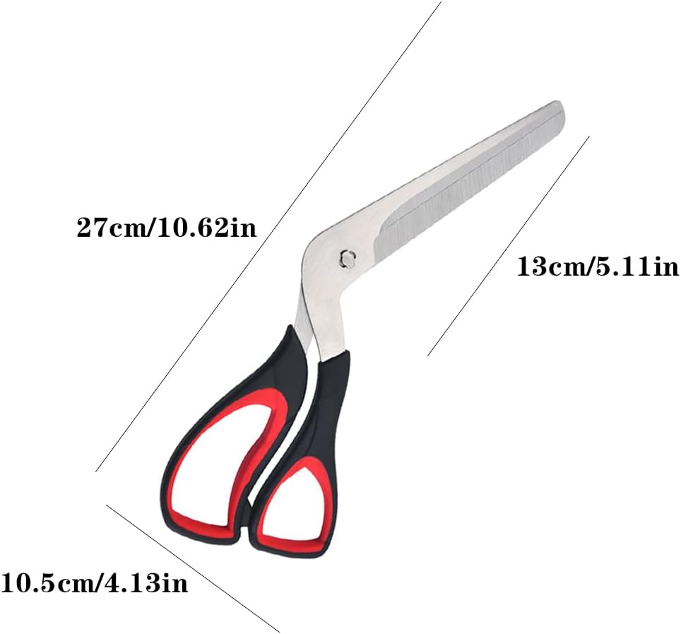 Pizza Scissors Food Grade Stainless Steel Pizza Cutter Stainless Steel Pizza Spatula Slicer Multi Function Kitchen Gadget for Kitchen Pizza Steak Barbecue Muffins