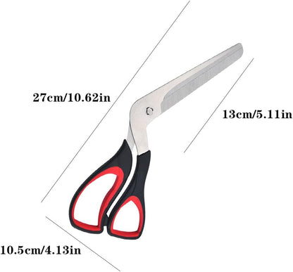 Pizza Scissors Food Grade Stainless Steel Pizza Cutter Stainless Steel Pizza Spatula Slicer Multi Function Kitchen Gadget for Kitchen Pizza Steak Barbecue Muffins