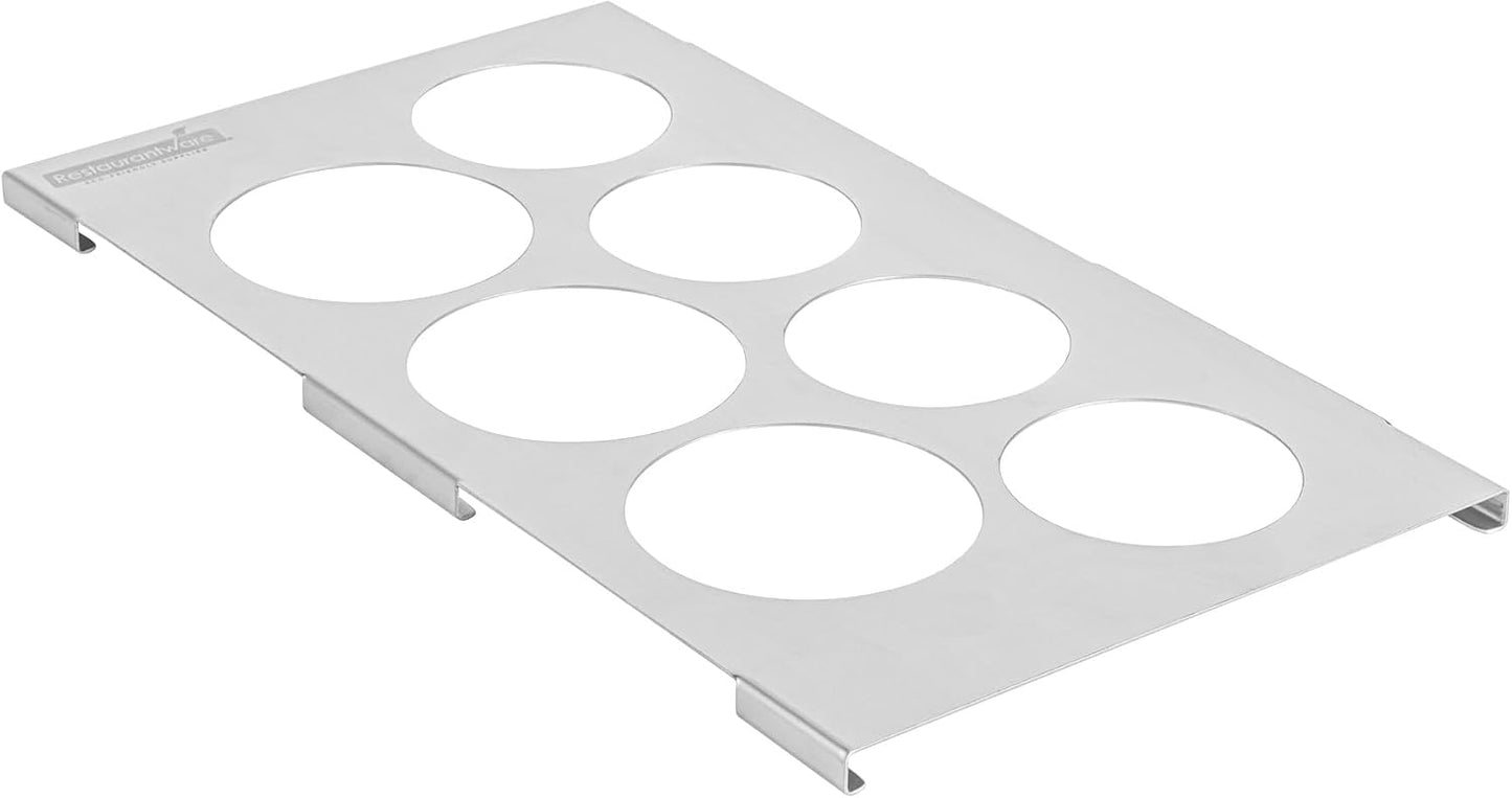 Restaurantware Stainless Steel Bottle Organizer - 1 Count - 6.299 x 7.087 x 0.394 Inches - Dishwasher-Friendly Condiment Holder - Kitchen Bottle Rack - Space-Saving Design - Silver