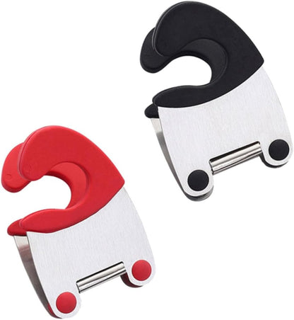 3Pcs Stainless Steel Pot Clip Spoon Holder for Kitchen Cooking