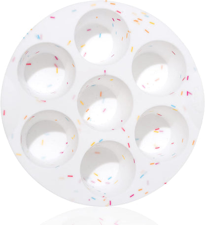 SHEbaking Silicone Egg Bite Molds Air Fryer Muffin Pan for Baking Non-Stick Silicone Egg Molds 7 Cups Air Fryer Cupcake Mold for Mini Muffins, Tart, Mini Cupcake BPA Free