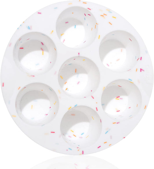 SHEbaking Silicone Egg Bite Molds Air Fryer Muffin Pan for Baking Non-Stick Silicone Egg Molds 7 Cups Air Fryer Cupcake Mold for Mini Muffins, Tart, Mini Cupcake BPA Free