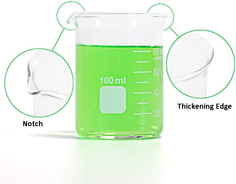 Graduated Glass Measuring Low Form Beaker Set (50ml+100ml+250ml)