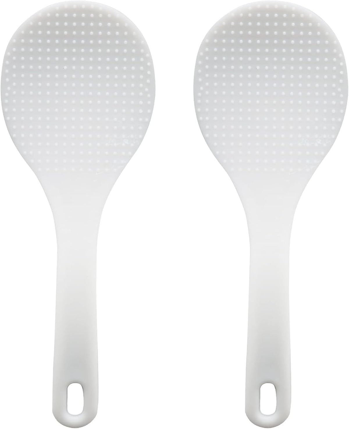 Jiozermi Plastic Rice Spoon, 2 Pack, White