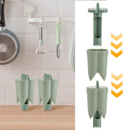 Pepper Seed Corer Remover, 2025 Upgrade 2 in 1 Bell Pepper Cutter Seed Remover Tool, Quick Cut and Deseed Bell Fruit Pepper Corer for Vegetables Kitchen Gadget (1, Green)
