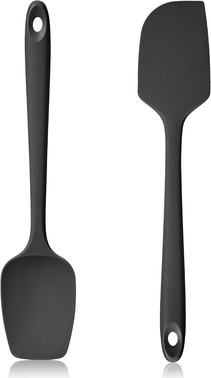 600ºF Heat Resistant Silicone Spoon Spatula for Cooking, Aqua Sky