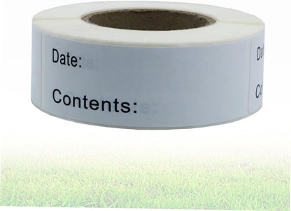 Ciieeo 1roll English Record Date Stickers Self-Adhesive Pastes for Kitchen Organization for Food Storage and Crafting Easy to Use Natural Unique Design