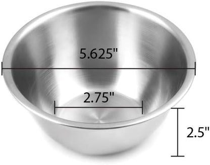 Fox Run Stainless Steel Small Mixing Bowl, 7.25 x 7.25 x 3.75 inches, Metallic