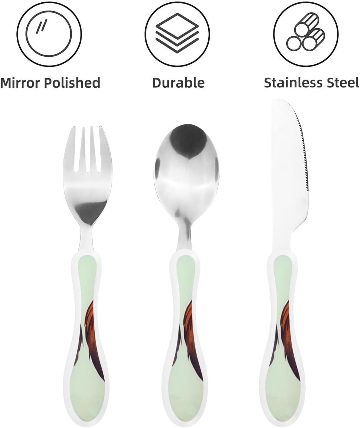 3-Piece Kids Silverware Set With Storage Case, Stainless Steel Reusable Children Safe Knife Spoon Fork Set Sugar Skulls Children Flatware Set For Kids Lunch Box
