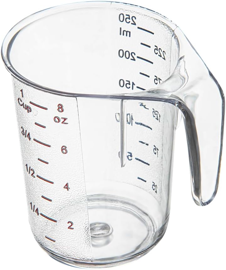 Restaurantware Clear Plastic Pt (Cups) Measuring Cup, 5.3 x 3.8 x 5 In