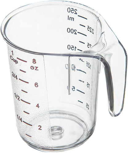Restaurantware Clear Plastic Pt (Cups) Measuring Cup, 5.3 x 3.8 x 5 In