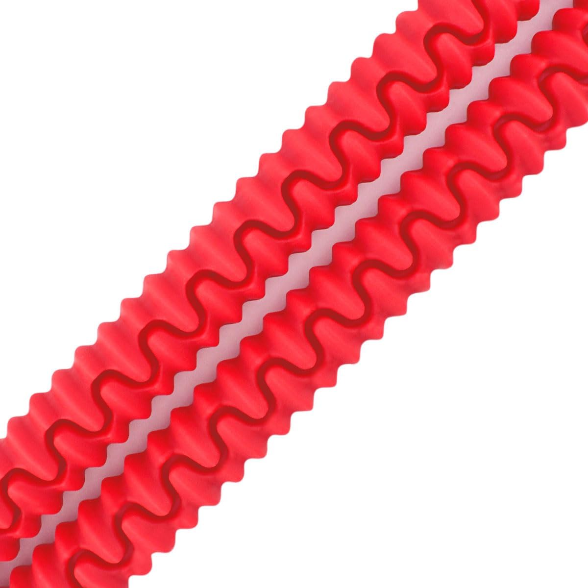 4 Pack Silicone Oven Rack Shields Heat Resistant Silicone Oven Rack Guards Against Burns and Scars Silicone Oven Rack Edge Protector Oven Rack Cover Edge Oven Shelf Protectors Protect Hand & Arm (Red)