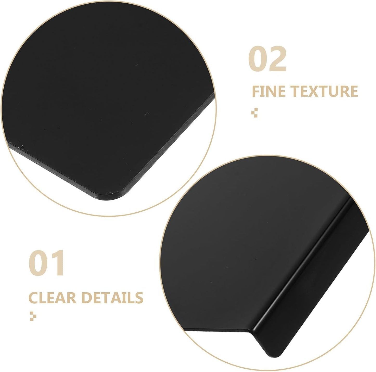 Alipis Acrylic Non-slip Cutting Board 43x28cm 3mm Black Kitchen Chopping Mat for Fruits Vegetables and Meat Food Preparation