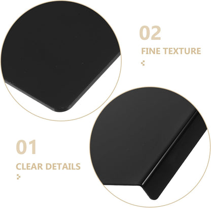 Alipis Acrylic Non-slip Cutting Board 43x28cm 3mm Black Kitchen Chopping Mat for Fruits Vegetables and Meat Food Preparation