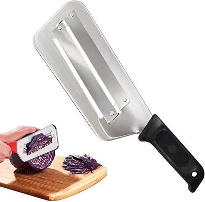 2026 Upgrade Cabbage Shredder for Coleslaw, Stainless Steel Cabbage Slicer Shredder,Stainless Steel Dual Blade Julienne Cutter, Kitchen Lettuce Knife